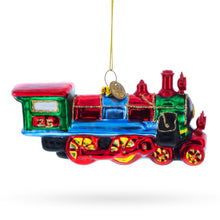 Load image into Gallery viewer, Steam Train Glass Christmas Ornament