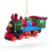 Load image into Gallery viewer, Steam Train Glass Christmas Ornament