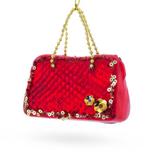 Load image into Gallery viewer, Red Purse Glass Christmas Ornament