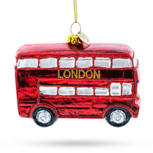 Load image into Gallery viewer, Double Decker Bus, London, UK Glass Christmas Ornament