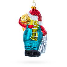 Load image into Gallery viewer, Cow Carrying Milk Jug Glass Christmas Ornament