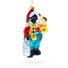 Load image into Gallery viewer, Cow Carrying Milk Jug Glass Christmas Ornament