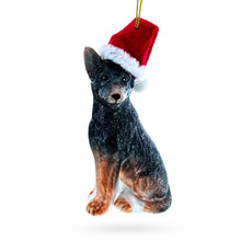 Load image into Gallery viewer, German Shepherd Puppy Glass Christmas Ornament