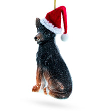 Load image into Gallery viewer, German Shepherd Puppy Glass Christmas Ornament