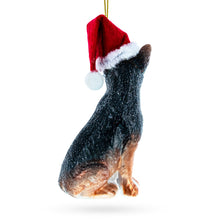 Load image into Gallery viewer, German Shepherd Puppy Glass Christmas Ornament