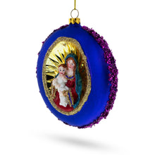 Load image into Gallery viewer, Holy Mother and Infant Jesus Glass Christmas Ornament