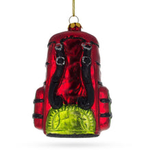Load image into Gallery viewer, Hiking/ Camping Travel Backpack Glass Christmas Ornament