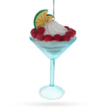 Load image into Gallery viewer, Raspberry Dessert Glass Christmas Ornament
