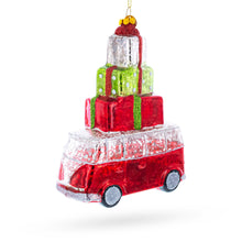 Load image into Gallery viewer, Hippie's Retro Bus Glass Christmas Ornament