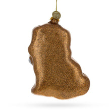 Load image into Gallery viewer, Gingerbread Dog with Bone Glass Christmas Ornament