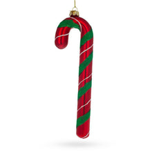 Load image into Gallery viewer, Candy Cane Glass Christmas Ornament