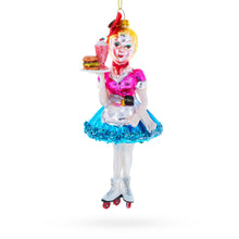 Load image into Gallery viewer, Waitress Carrying Food Glass Christmas Ornament