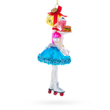 Load image into Gallery viewer, Waitress Carrying Food Glass Christmas Ornament