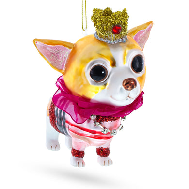 Chihuahua Glass Christmas Ornament