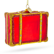 Load image into Gallery viewer, Well-Traveled Suitcase Glass Christmas Ornament