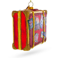 Load image into Gallery viewer, Well-Traveled Suitcase Glass Christmas Ornament