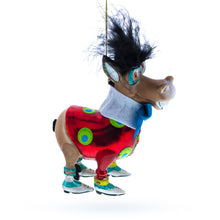 Load image into Gallery viewer, Debonair Donkey Glass Christmas Ornament