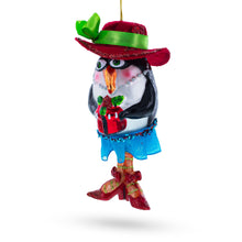 Load image into Gallery viewer, Stylish Penguin Glass Christmas Ornament