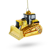 Load image into Gallery viewer, Rugged Bulldozer Blown Glass Christmas Ornament