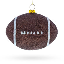 Load image into Gallery viewer, Shiny Football Glass Christmas Ornament