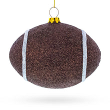 Load image into Gallery viewer, Shiny Football Glass Christmas Ornament