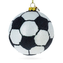 Load image into Gallery viewer, Sporty Soccer / Football Glass Christmas Ornament