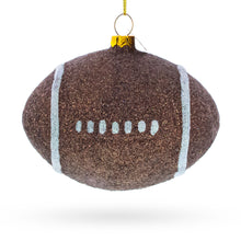 Load image into Gallery viewer, Sparkly Football Glass Christmas Ornament