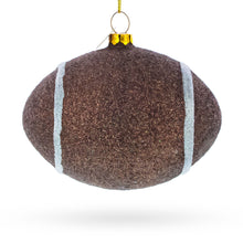 Load image into Gallery viewer, Sparkly Football Glass Christmas Ornament