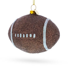 Load image into Gallery viewer, Sparkly Football Glass Christmas Ornament