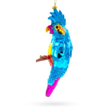 Load image into Gallery viewer, Parrot with Colorful Beads Glass Christmas Ornament