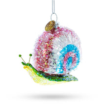 Load image into Gallery viewer, Snail with Colorful Beads Glass Christmas Ornament