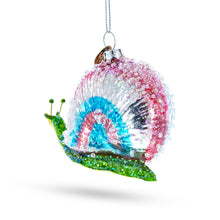 Load image into Gallery viewer, Snail with Colorful Beads Glass Christmas Ornament