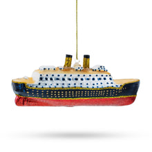 Load image into Gallery viewer, Titanic Ship Glass Christmas Ornament