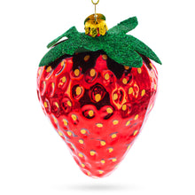 Load image into Gallery viewer, Juicy Strawberry Glass Christmas Ornament