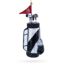 Load image into Gallery viewer, Golf Bag with Clubs Glass Christmas Ornament