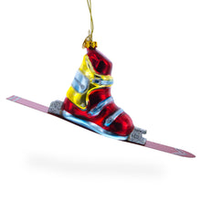 Load image into Gallery viewer, Ski Boot Glass Christmas Ornament