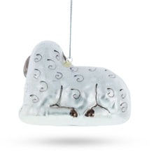 Load image into Gallery viewer, Sheep Family Glass Christmas Ornament