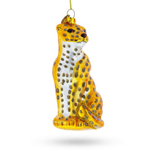 Load image into Gallery viewer, Spotted Leopard Glass Christmas Ornament