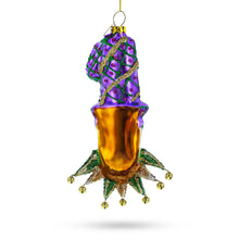 Load image into Gallery viewer, Mardi Gras Mask Glass Christmas Ornament