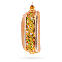 Load image into Gallery viewer, Hot Dog Glass Christmas Ornament