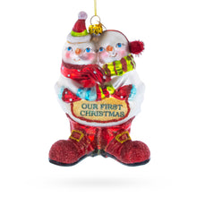 Load image into Gallery viewer, Our First Christmas Glass Christmas Ornament