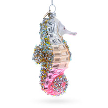 Load image into Gallery viewer, Seahorse Glass Christmas Ornament