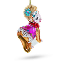 Load image into Gallery viewer, Monkey Glass Christmas Ornament