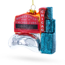 Load image into Gallery viewer, Chicago Travel Attractions Glass Christmas Ornament