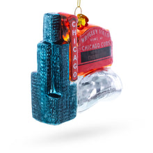 Load image into Gallery viewer, Chicago Travel Attractions Glass Christmas Ornament