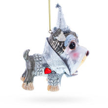 Load image into Gallery viewer, Schnauzer Glass Christmas Ornament