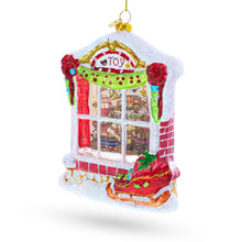Load image into Gallery viewer, Winter Wonderland Toy House Glass Christmas Ornament