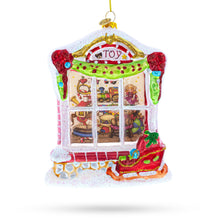 Load image into Gallery viewer, Winter Wonderland Toy House Glass Christmas Ornament