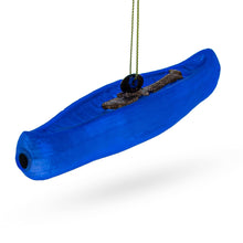 Load image into Gallery viewer, Blue Canoe Glass Christmas Ornament