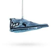 Load image into Gallery viewer, Sleek Stealth Bomber B-2 Glass Christmas Ornament